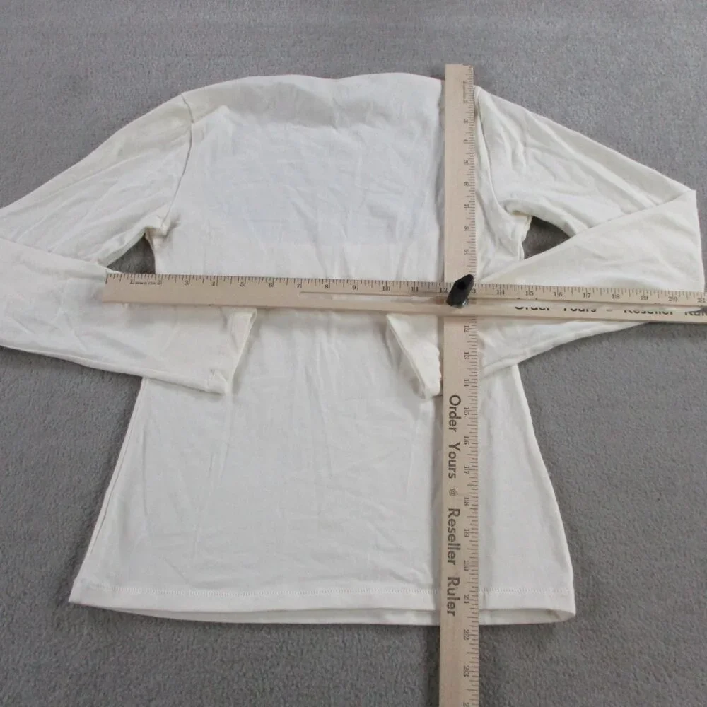 SKIMS Cotton Jersey Long Sleeve Scoop Neck T Shirt Womens Medium Marble Top NWT - Picture 6 of 9